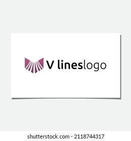 V VOX OR V LINES LOGO DESIGN VECTOR