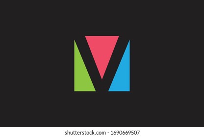 Ilustración vectorial de plantilla de diseño de logotipo inicial de letra V o V