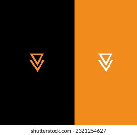 V, VV letter modern branding logo