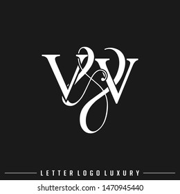 V & V VV logo initial letter luxury vector template.
