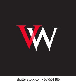 V W joint logo vector design template