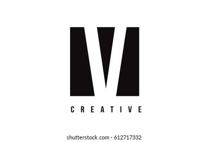 V White Letter Logo Design Black Stock Vector (Royalty Free) 612717332 ...