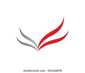  V Wing Logo Template vector icon design