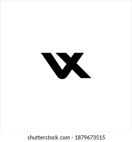 V X letter logo abstract design on white color background. vx monogram