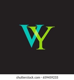 V Y joint logo design vector template 
