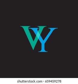 V Y joint logo design vector template 