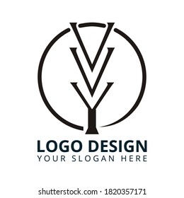 V V Y Letter Brand Women Logo Design