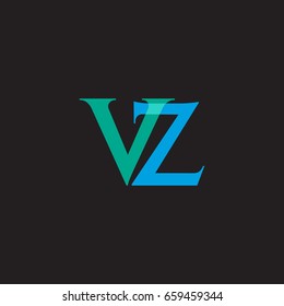 V Z joint logo design vector template 