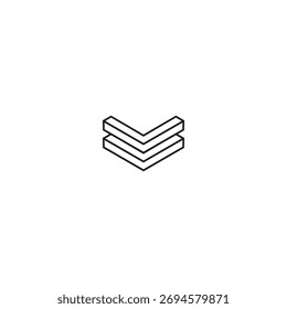 V1 technology illusion line design logo