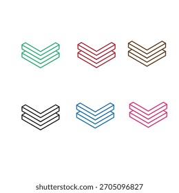 V1 technology illusion line design logo