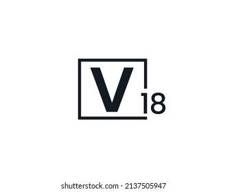 V18, 18 V Logo für den Anfangsbuchstaben
