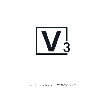 V3, 3V Initial letter logo