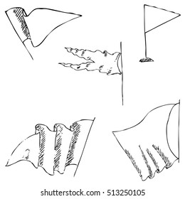v4Flags sketch. Pencil drawing by hand