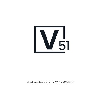 V51, 51V Logo de la letra inicial