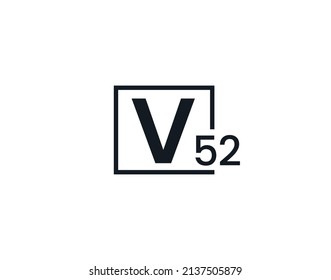 V52, 52V Initial letter logo