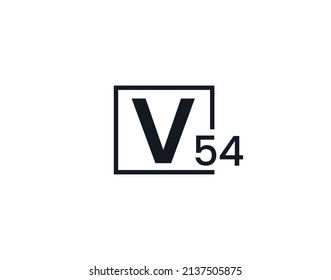 V54, 54V Initial letter logo