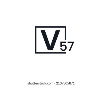 V57, 57V Logo de la letra inicial