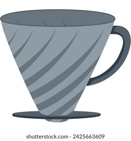 v60 dripper, cone shaped dripper, coffee maker, pour over coffee, specialty coffee  illustration