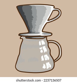 V60. Equipment for making coffee.