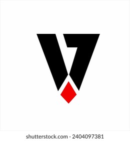 V7 vector logo design with diamond symbol.