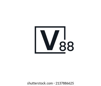 V88, 88V Initial letter logo