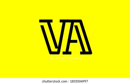 VA abstract initials monogram letter text alphabet logo design