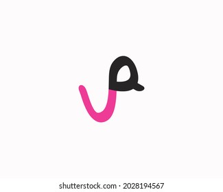 Monograma del logotipo de las letras abstractas VA