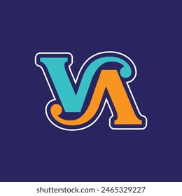 va abstract logo symbol vector