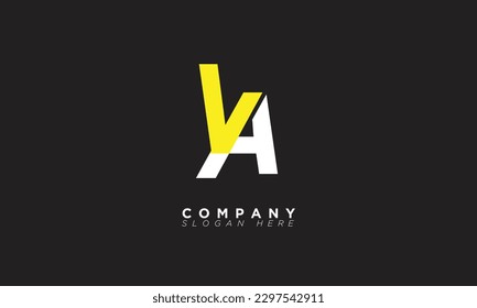 letras alfabéticas VA Iniciales Logotipo de monograma AV, V y A