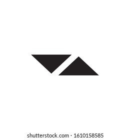 Va  arrow logo vector illustration. White background