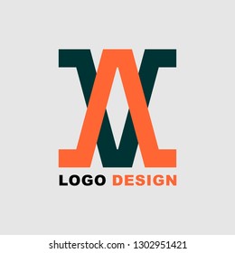 VA AV AA logo design vector