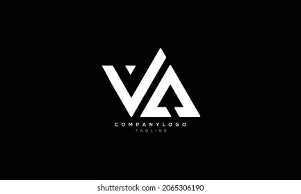 VA, AV, Abstract initial monogram letter alphabet logo design