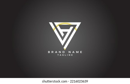 VA, AV, Abstract initial monogram letter alphabet logo design