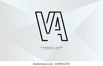 VA, AV Abstract Letters Logo Monogram