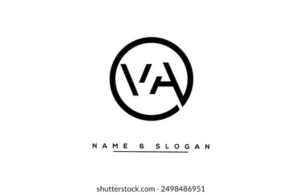 VA, AV Abstract Letters Logo Monogram