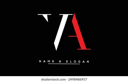 VA, AV Letras Abstractas Logo Monograma
