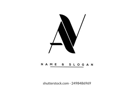 VA, AV Abstract Letters Logo Monogram