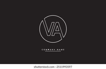 VA, AV Letras Abstractas Logo Monograma