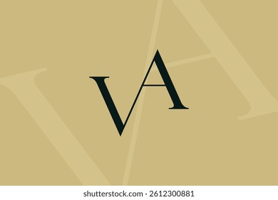 VA or AV letter logo icon design. Classic style luxury initials monogram.