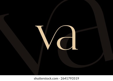 VA or AV letter logo icon design. Classic style luxury initials monogram.