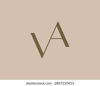 VA or AV letter logo icon design. Classic style luxury initials monogram.