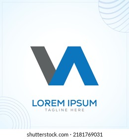 Carta AV moderna diseño de logotipo creativo premium