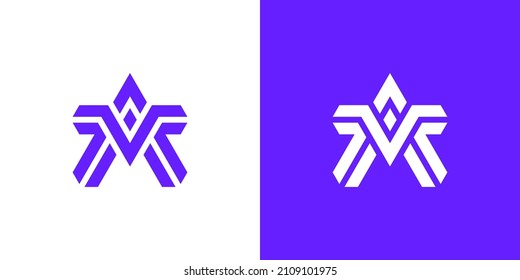 Logo de VA AV. la letra V y A se combinan perfectamente en un nuevo logotipo moderno y original