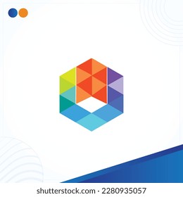 vA Av Polygone Hexagon Logo Template In Modern Creative Minimal Style Vector Design