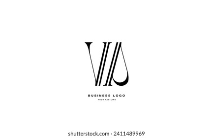 VA, AV, V, A, logotipo de letras abstractas Monograma