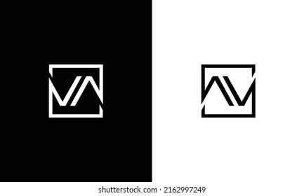 VA AV V A abstract vector logo monogram template