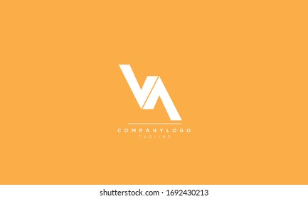 VA AV A V Letter Logo Alphabet Design Template Vector