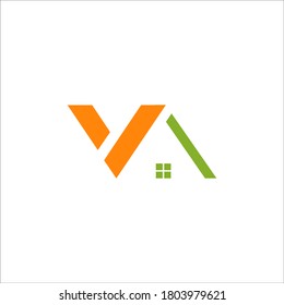 VA home logo design vector sign