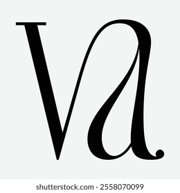 va Initial Letter Logo Symbol