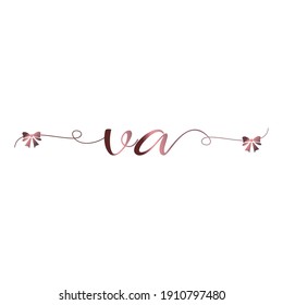 VA Logotipo inicial manuscrición moderna moda de lujo
